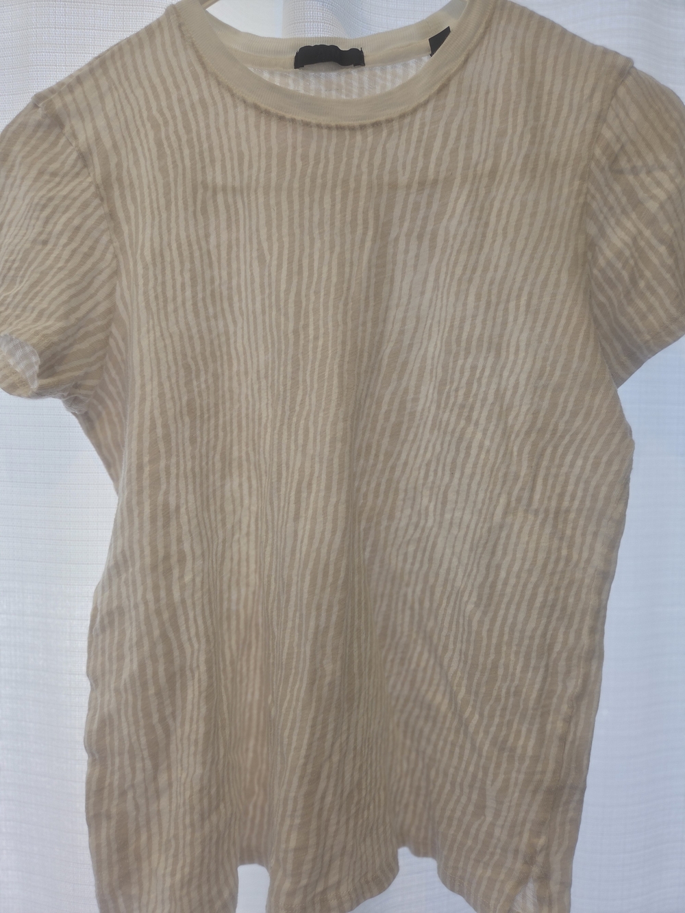 Women's Cream Striped Short-Sleeve Tee by